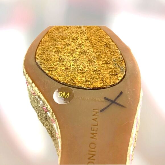 NEW WITH BOX ANTONIO MELANI SHARLA ESPODRILLE PLATFORM WEDGE SANDALS - Picture 6 of 11